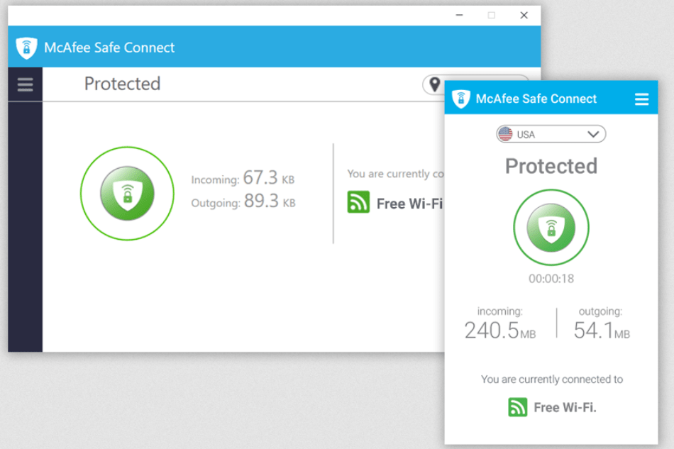 McAfee Total Protection – Fast VPN speeds