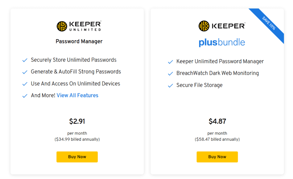 Keeper Pricing